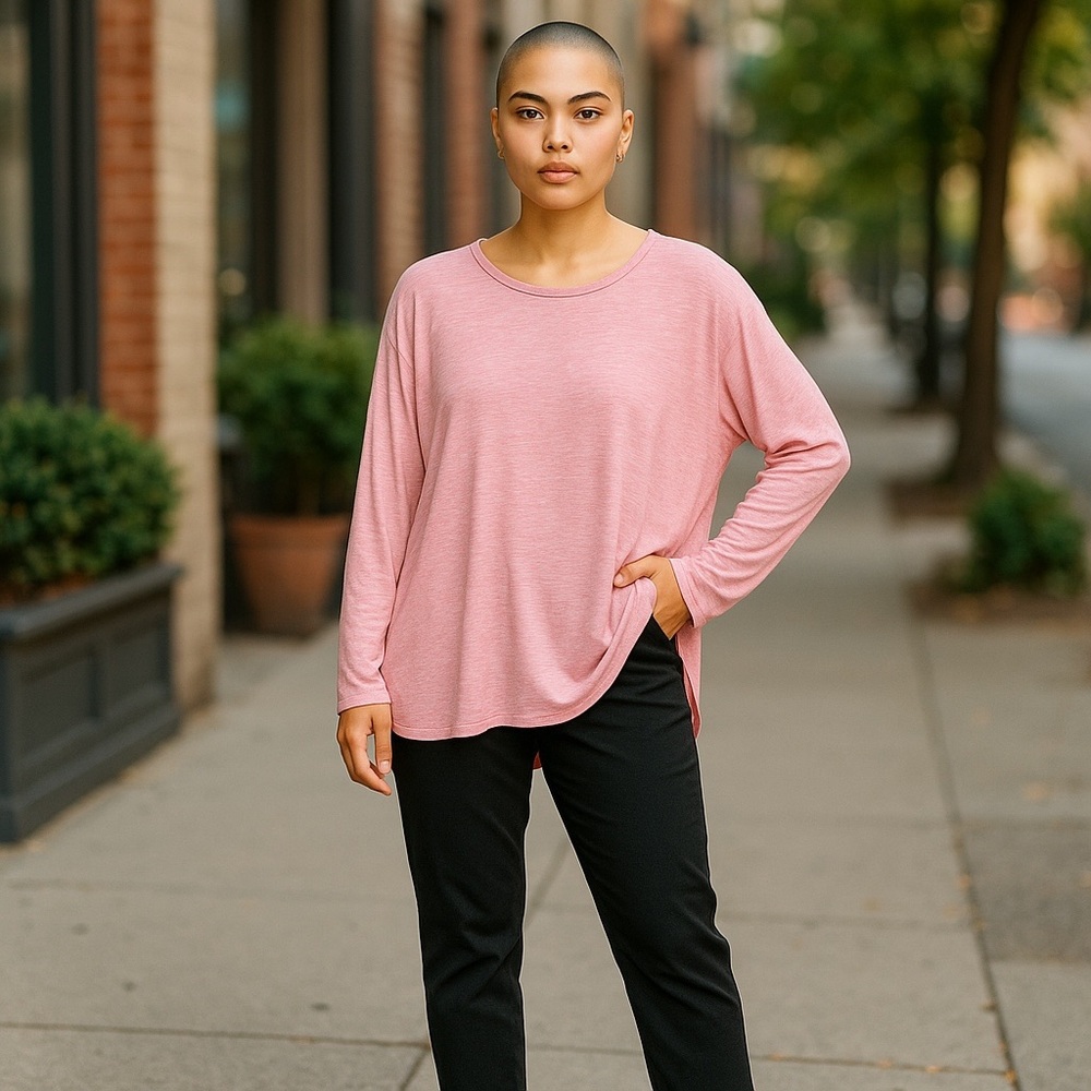 Lululemon Back To It long sleeve porcelain Pink Crisscross Back size 8